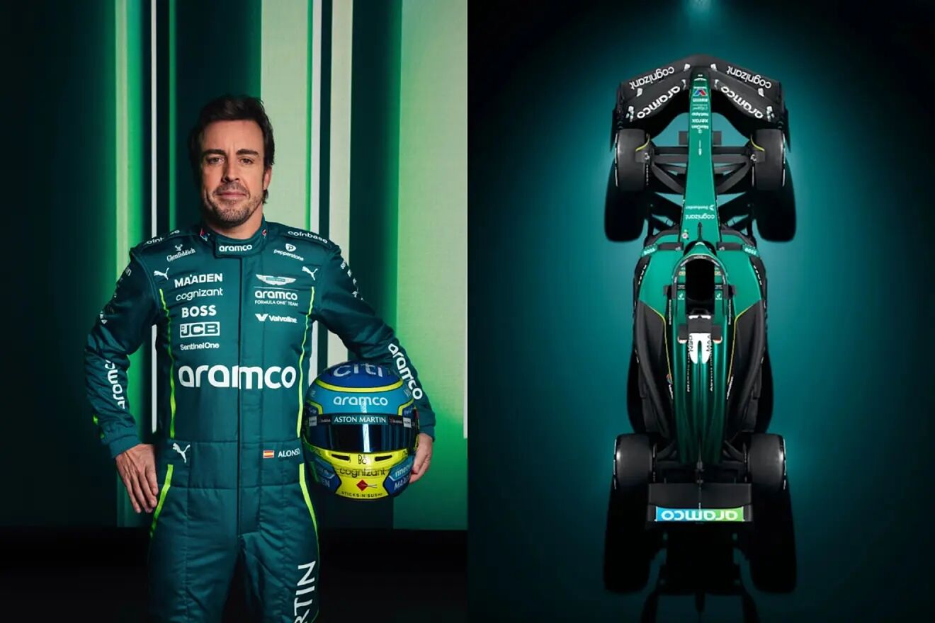 Fernando Alonso, con el Aston Martin