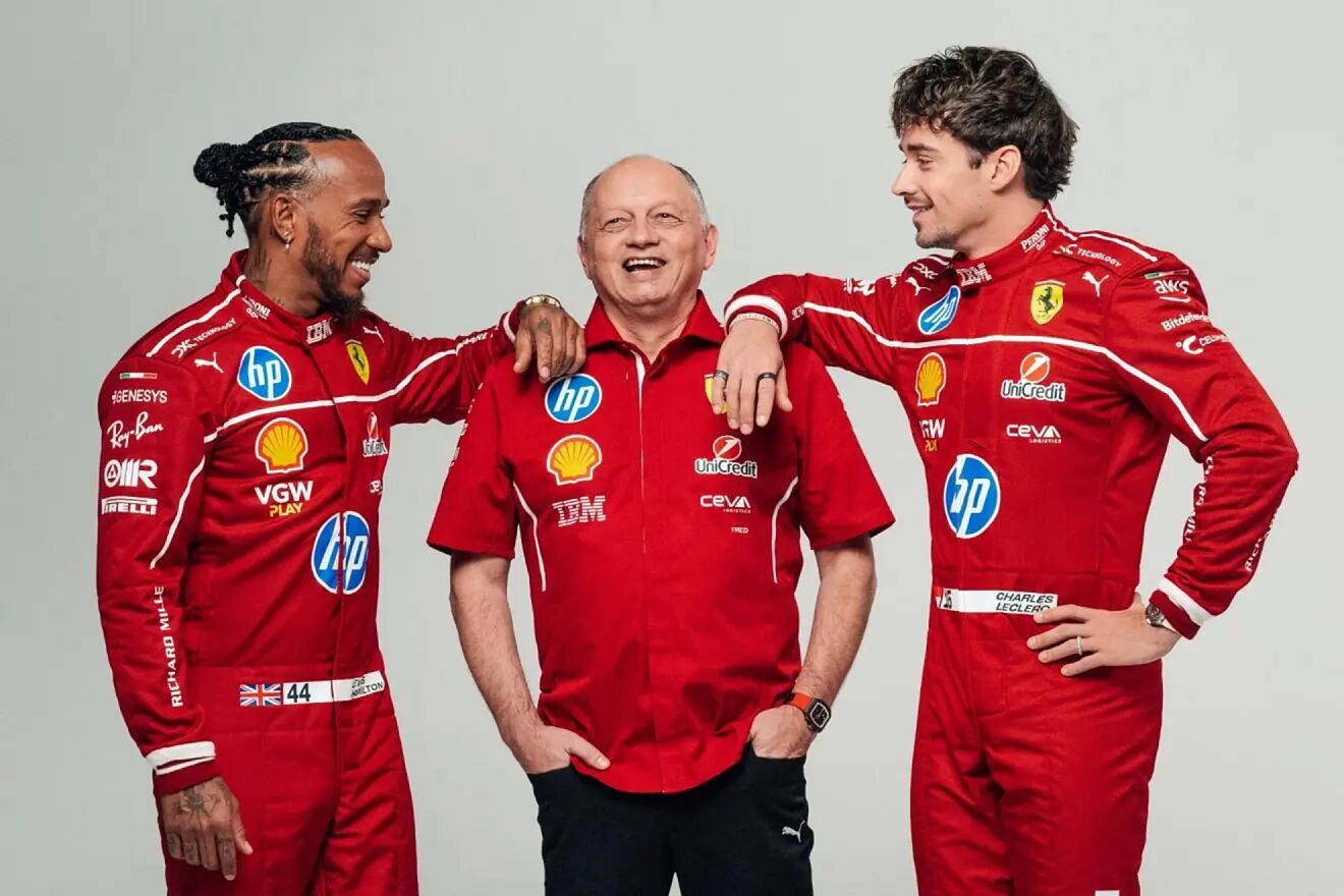 Hamilton, Vasseur y Leclerc
