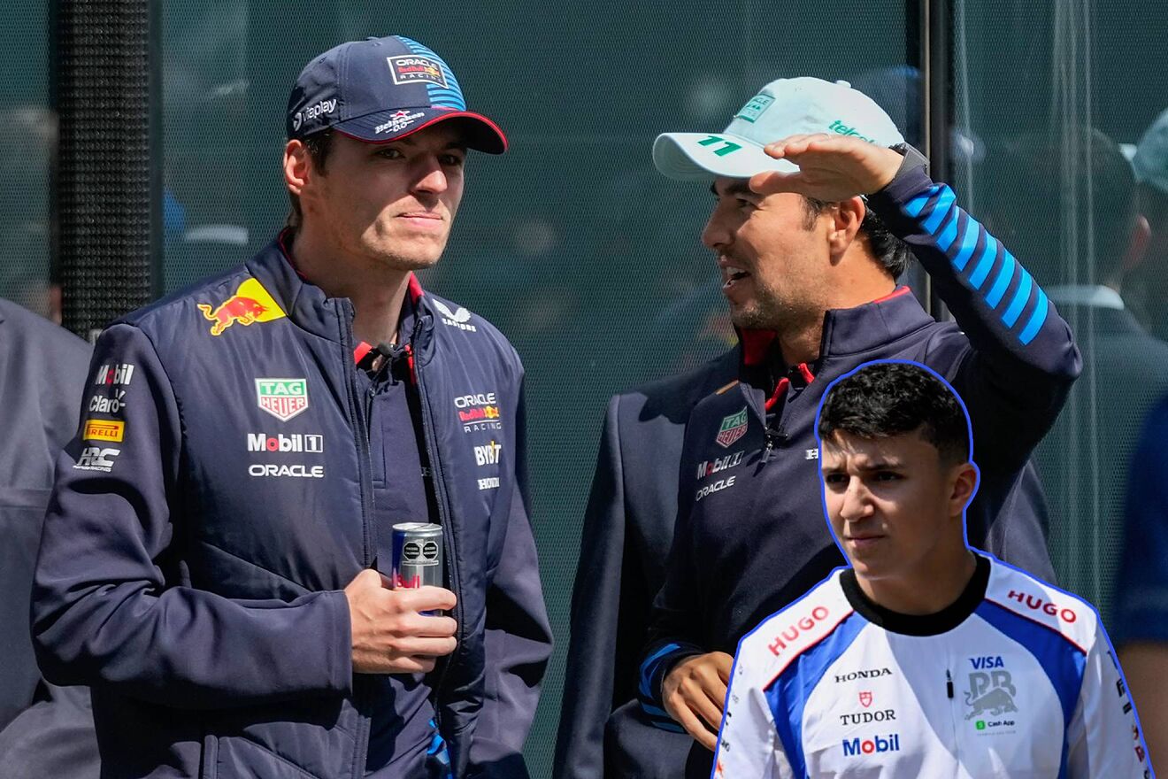 Isack Hadjar Racing Bulls Sergio Pérez Red Bull Max Verstappen F1