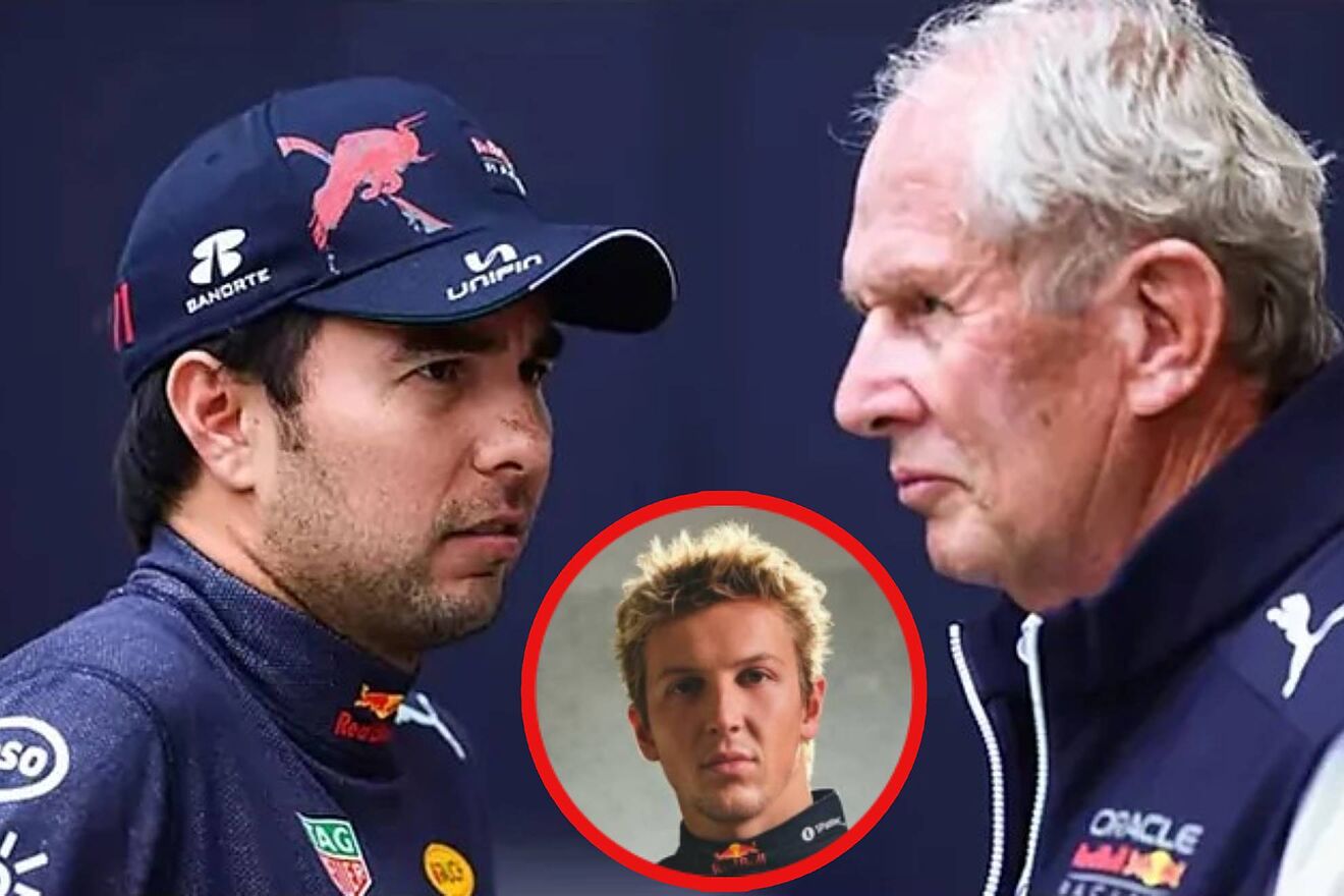 Helmut Marko Checo Pérez Liam Lawson Red Bull Racing F1